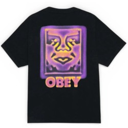 T-Shirt Obey Heat Map Black