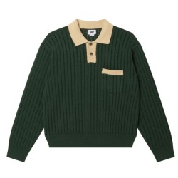 Obey Jasper Polo Sweater Pine Needle Multi