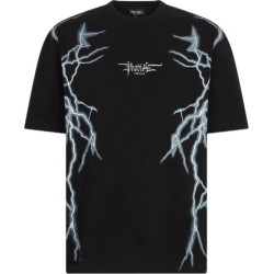 T-Shirt Phobia Archive Black Lateral White Lightning Print